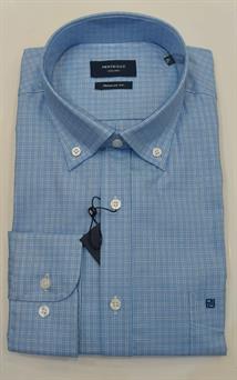 Pertegaz camisa con bolsillo y botones en cuello de cuadros para hombre